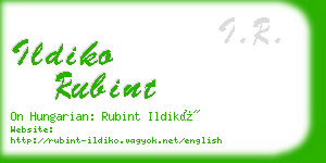 ildiko rubint business card